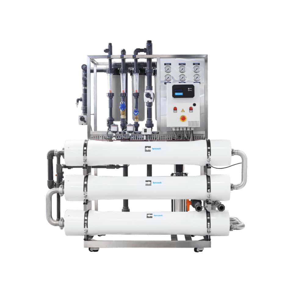 High-capacity industrial water filtration system with advanced reverse osmosis technology for clean, pure water treatment. Suitable for commercial and industrial applications.