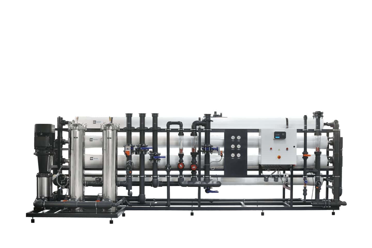 High-capacity industrial water filtration system with advanced reverse osmosis and multi-stage purification for clean, mineral-rich drinking water.
