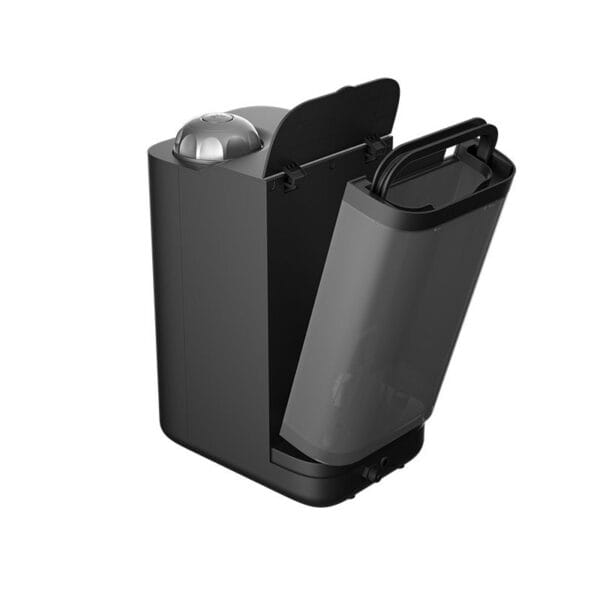 Compact automatic coffee capsule machine with sleek black design for home use. Simple to operate, ideal for quick espresso and coffee brewing. Perfect for coffee lovers seeking convenience.