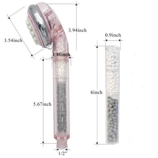 Dušo galvutė-filtras WaterLovers SFH 01 Pink — изображение 8