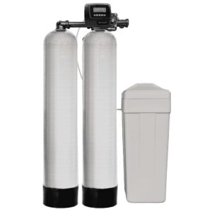 High-efficiency water softening and filtration system with dual tanks and digital controller for clean, safe drinking water. Ideal for residential and commercial use.
