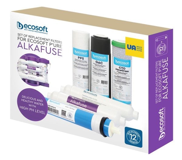 Ecosoft P'URE Alkafuse 5 kasesčių rinkinys+ membrana 75 GPD — изображение 2