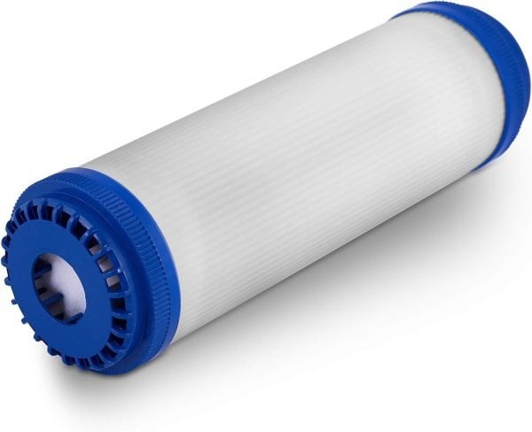 Replaceable pool filter cartridge with blue end caps for water purification systems. High-quality, durable filter element for clean swimming pool water and efficient filtration. Suitable for various pool filters.