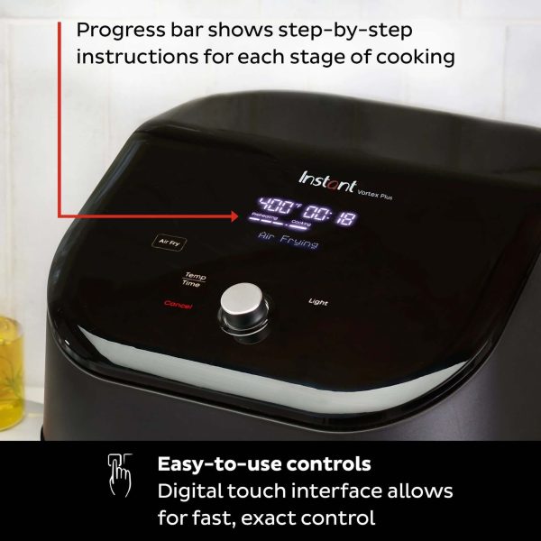 Instant Vortex® Plus nerūdijančio plieno oro gruzdintuvė su ClearCook (5,7L) 6-in-1 — изображение 2