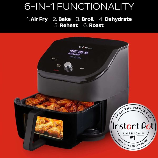 Instant Vortex® Plus nerūdijančio plieno oro gruzdintuvė su ClearCook (5,7L) 6-in-1 — изображение 4