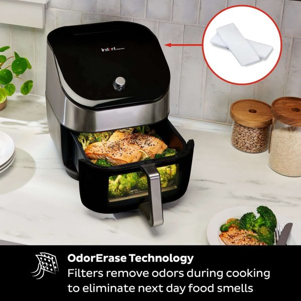 Instant Vortex® Plus nerūdijančio plieno oro gruzdintuvė su ClearCook ir OdorErase (5,7L) 6-in-1 — изображение 3