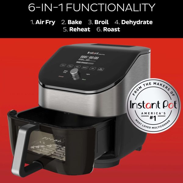 Instant Vortex® Plus nerūdijančio plieno oro gruzdintuvė su ClearCook ir OdorErase (5,7L) 6-in-1 — изображение 5