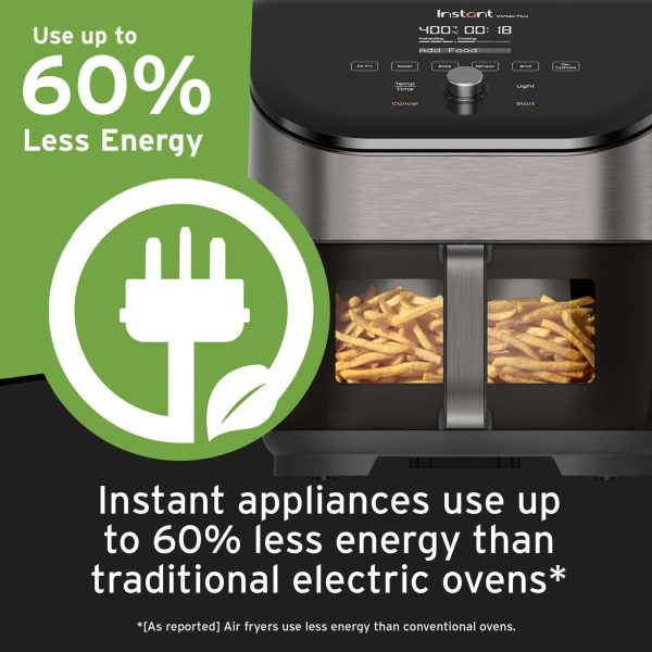 Instant Vortex® Plus nerūdijančio plieno oro gruzdintuvė su ClearCook ir OdorErase (5,7L) 6-in-1 — изображение 7