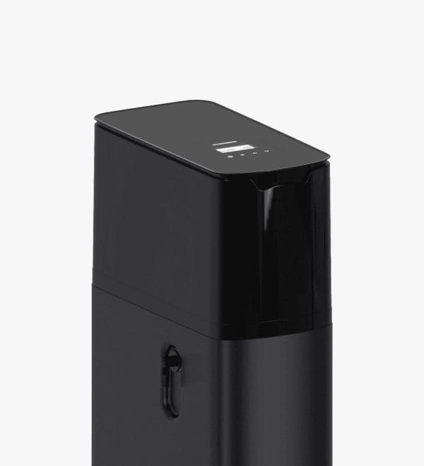 High-efficiency black paper shredder for secure document disposal and office use. Compact design with safety features and easy paper feed for efficient shredding.