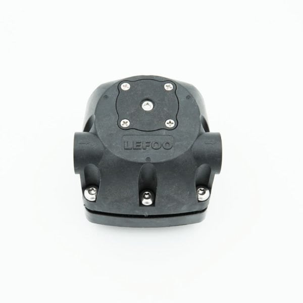 Valve actuator for industrial water filtration systems, durable black plastic construction with metal screws, compatible with filterplace.eu filtration solutions.