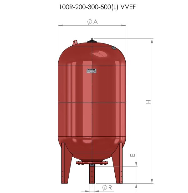 Metalinė slėginė talpa Hidroforas WEF500 10 bar 1/2 500L — изображение 2