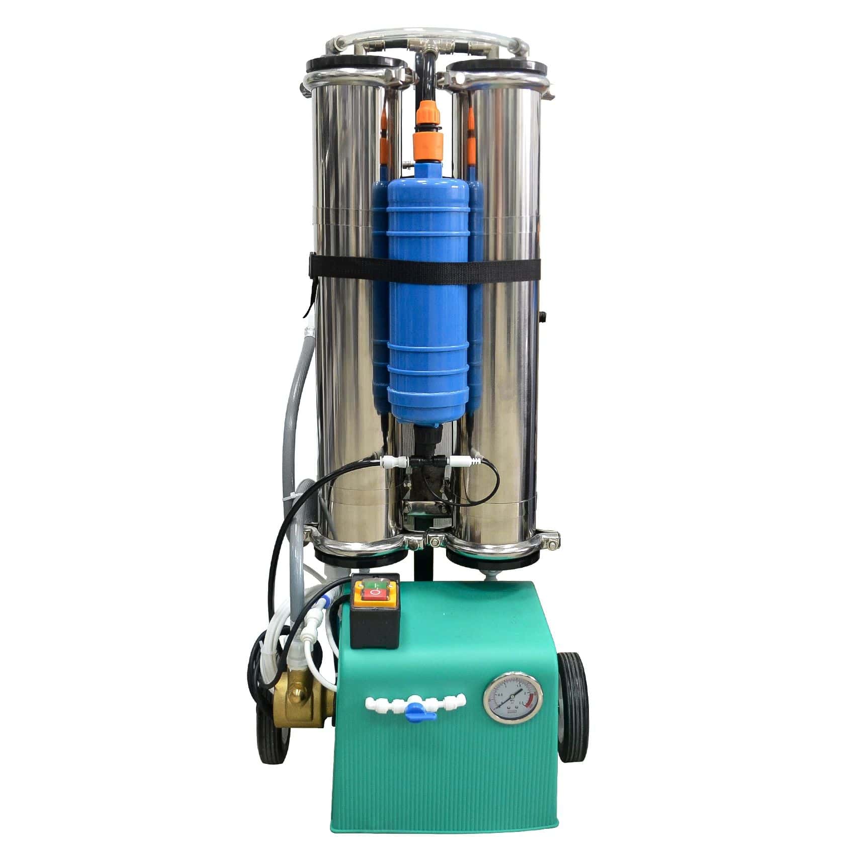 Mobili nerūdijančio plieno dejonizuoto vandens filtravimo sistema su RO membranomis — изображение 2