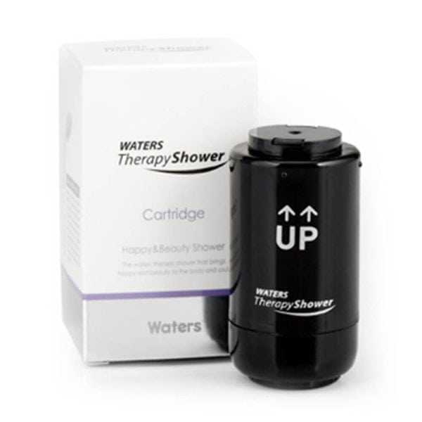 Replaceable shower therapy cartridge for water massage therapy, compatible with water therapy showers, designed to improve relaxation and hydration.