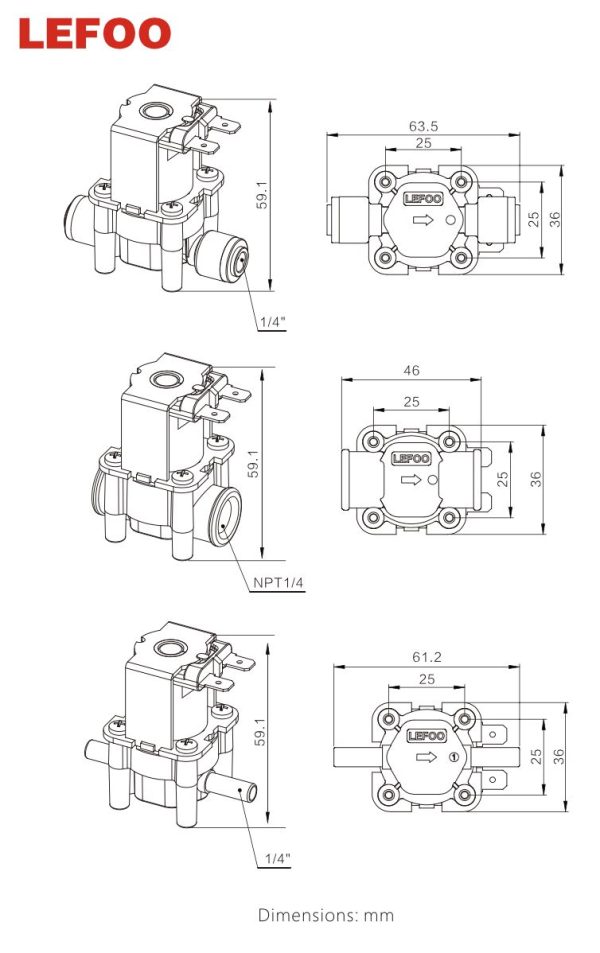 Solenoidinis vožtuvas LEFOO SVD20A 12V — изображение 3