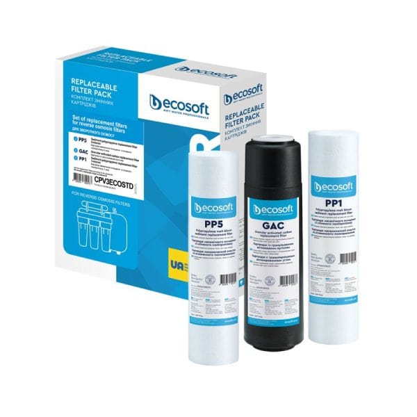 Standartinis 3 atsarginių filtrų rinkinys ECOSOFT PP5-GAC-PP1 — изображение 2