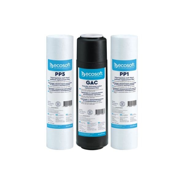 Standartinis 3 atsarginių filtrų rinkinys ECOSOFT PP5-GAC-PP1 — изображение 3