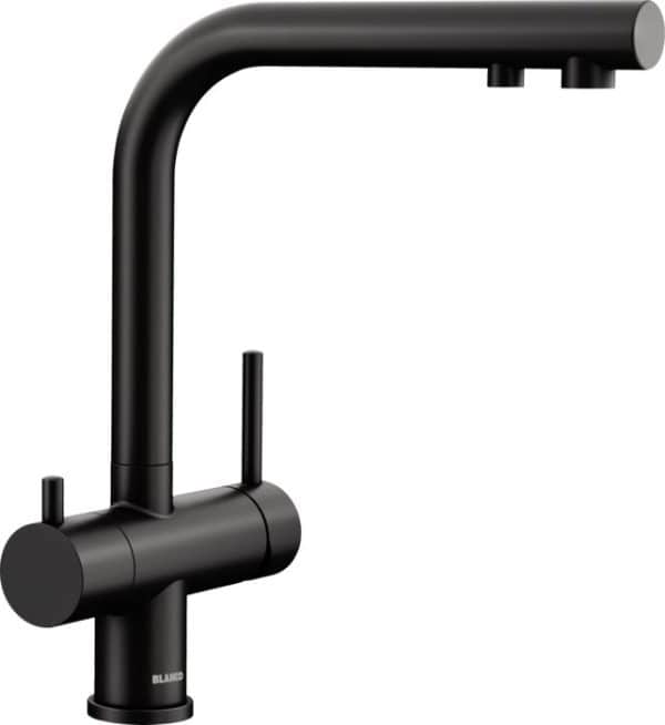 Sleek black kitchen sink faucet with modern design and pull-out spray head, perfect for contemporary kitchens. High-quality, durable, and easy to install for a stylish and functional kitchen upgrade.